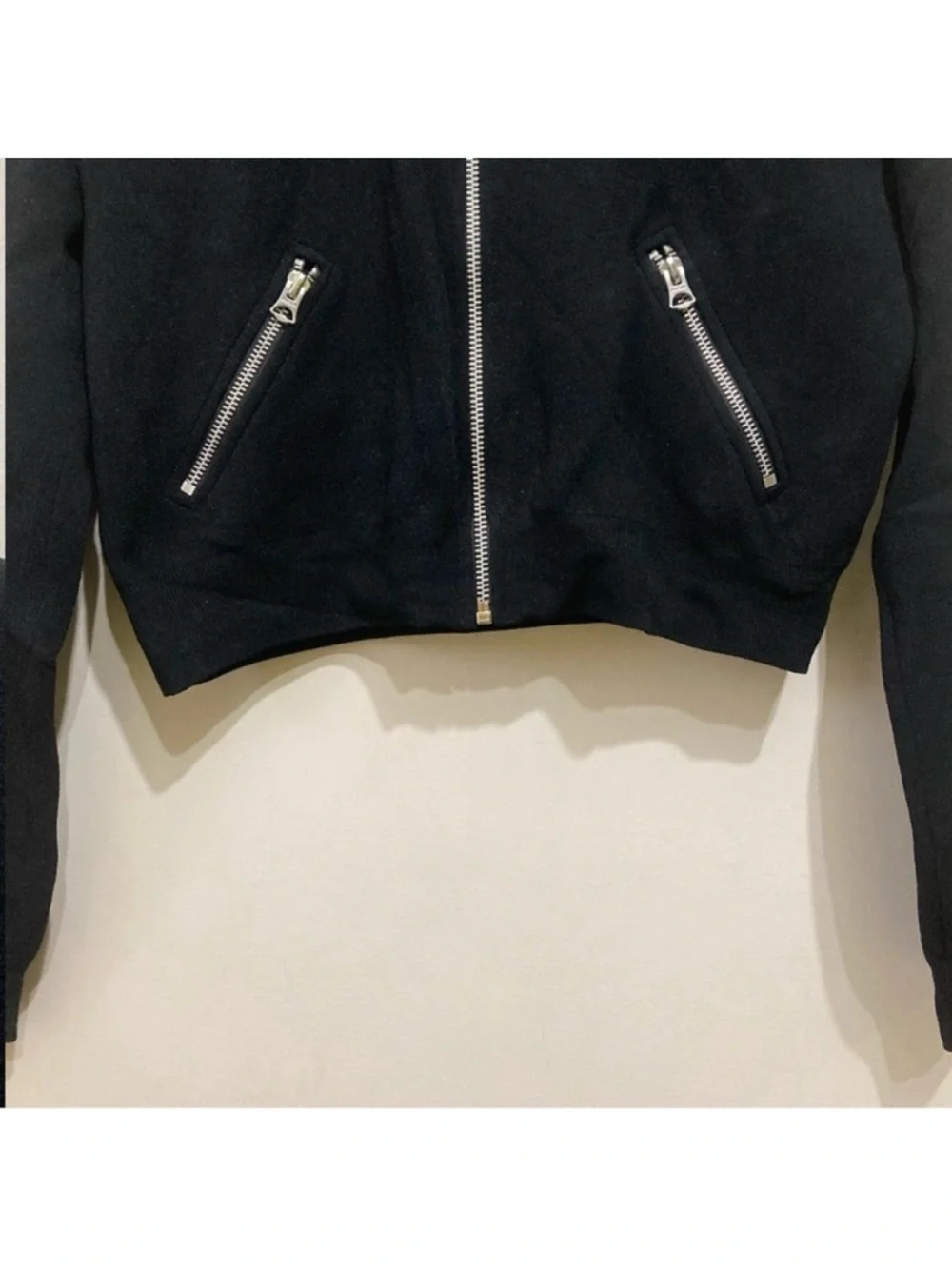 Acne Studios Olympia Zip Up Knit Jacket Size Small Black - Picture 7 of 10